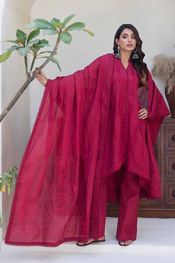 UAE -3PC Chambray Jacquard Unstitched Suit MJ-42011