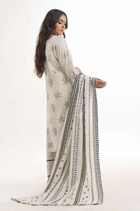 UAE -3 Piece Unstitched Lawn Jacquard Suit MJ-42023