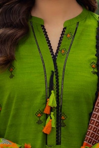 UAE -3 Piece Unstitched Jacquard Suit with Embroidered Khaddar Trouser MJ-42050