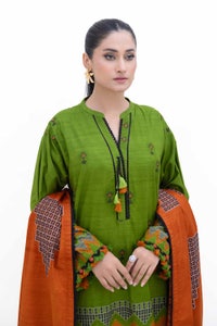 UAE -3 Piece Unstitched Jacquard Suit with Embroidered Khaddar Trouser MJ-42050