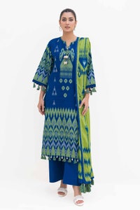 UAE -3 Piece Unstitched Jacquard Suit with Printed Cotton Net Dupatta MJ-42053
