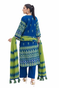 UAE -3 Piece Unstitched Jacquard Suit with Printed Cotton Net Dupatta MJ-42053