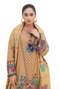 UAE -3 Piece Unstitched Embroidered Karandi Suit with Jacquard Dupatta MJ-42057