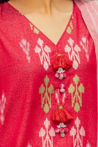 UAE -3 Piece Unstitched Embroidered Karandi Suit with Jacquard Dupatta MJ-42060