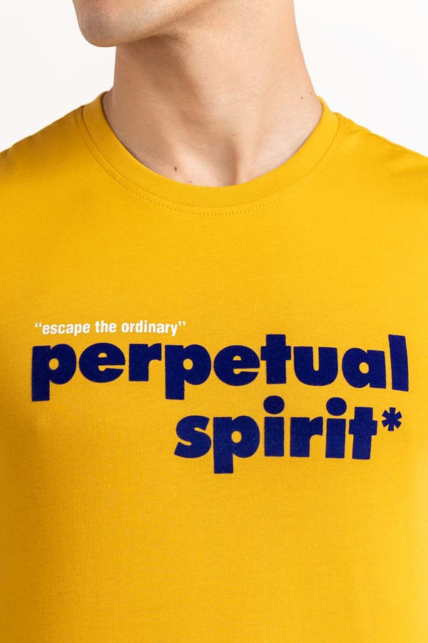 UAE -Mustard Grapic Tee TS-CNSJ23-263
