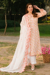 UAE -3 Piece Unstitched Printed Lawn Suit with Embroidered Denting Lawn Dupatta DN-52003