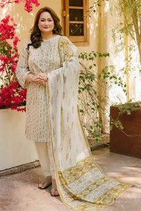 UAE -3 Piece Unstitched Printed Lawn Suit CL-52414