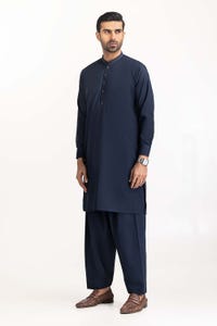 UAE -Navy Blue Embroidered Suit SK-E22-031