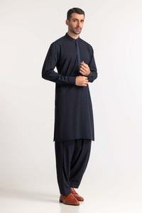 UAE -Navy Blue Embroidered Suit SK-E24-019
