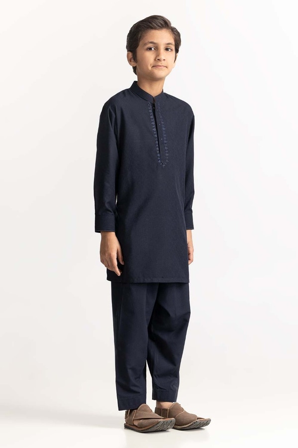 UAE -Navy Blue Embroidered Suit SK-KE24-004