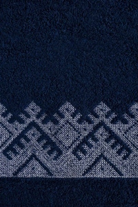 UAE -Navy Combed Dyed Embroidered Towel 23W