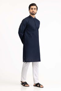 UAE -Navy Embroidered Kurta KR-EMB22-024