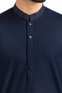UAE -Navy Embroidered Kurta KR-EMB22-024