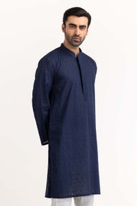 UAE -Navy Embroidered Kurta KR-EMB23-014