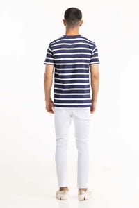 UAE -Navy White Striped Tee TS-CNSJ23-065