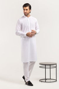 UAE -White Unstitched Fabric With Gift Box X-Series - Exclusive Collection Aquamarine 
