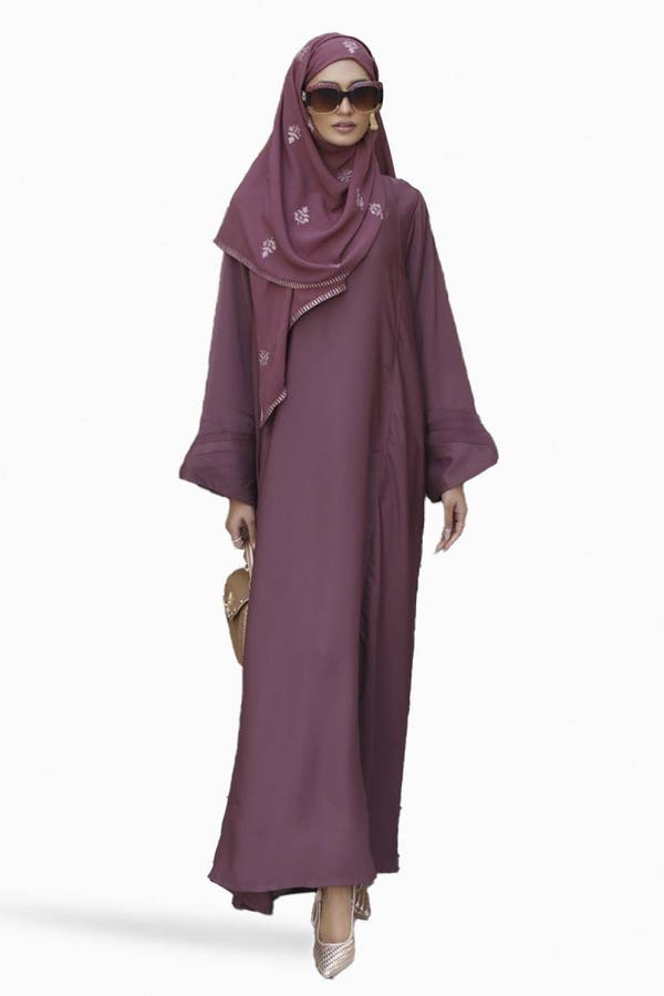 UAE -Nisa Abaya With Embroidered Scarf WGB-KAB-22029