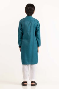UAE -Ocean Blue Embroidered Kurta KR-KEMB22-007