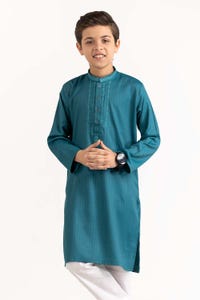 UAE -Ocean Blue Embroidered Kurta KR-KEMB22-007