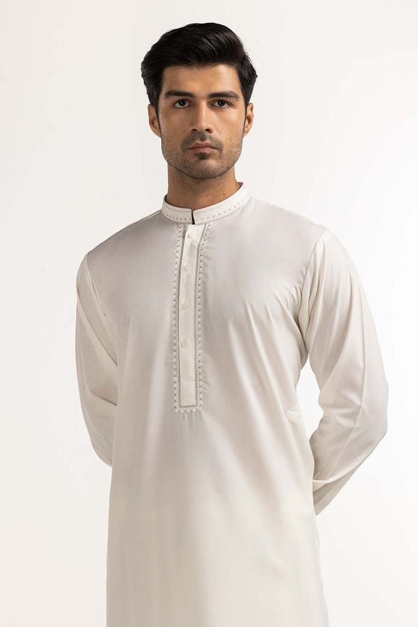 UAE -Off White Embroidered Suit SK-E24-032