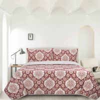 UAE -Ogee Damask T-150 Bed Throw