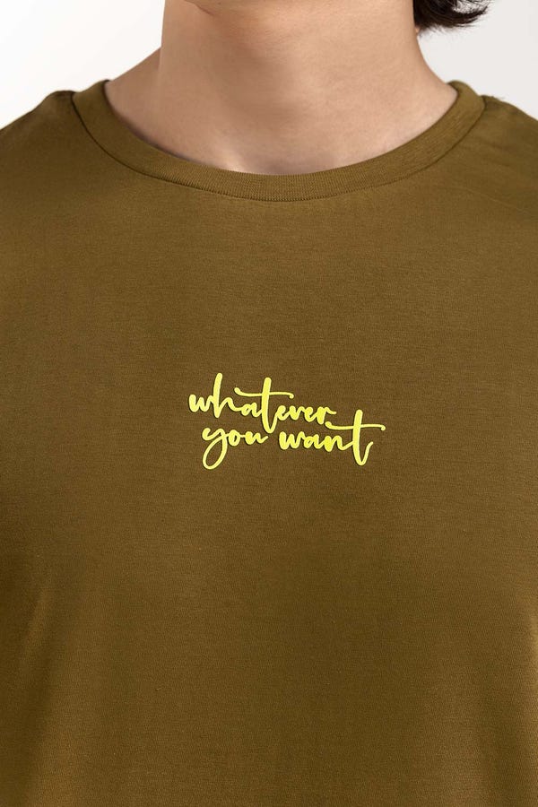 UAE -Olive Graphic Tee TS-CNSJ23-094