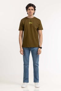 UAE -Olive Graphic Tee TS-CNSJ23-094