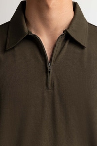 UAE -Olive Zipp Polo PS-FSHN24-081
