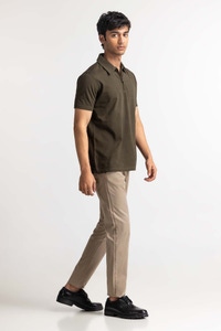 UAE -Olive Zipp Polo PS-FSHN24-081