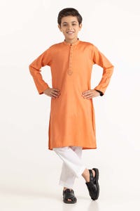 UAE -Orange Embroidered Kurta KR-KEMB22-012