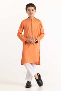 UAE -Orange Embroidered Kurta KR-KEMB22-012