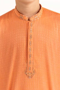 UAE -Orange Embroidered Kurta KR-KEMB22-012