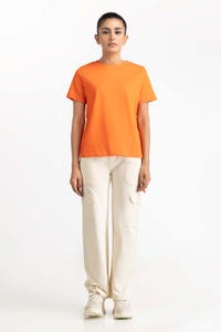 UAE -Orange Knit T-Shirt 231-213-004 A