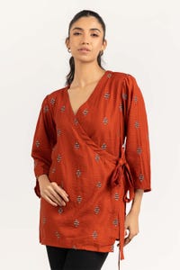 UAE -Orange Woven Shirt 231-217-037