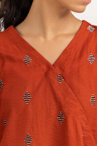 UAE -Orange Woven Shirt 231-217-037