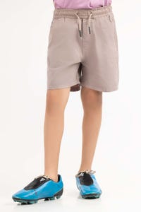 UAE -OYSTR GREY Basic Toddler Boys Non-Denim Shorts Wide Leg TBNB-2210002 A 