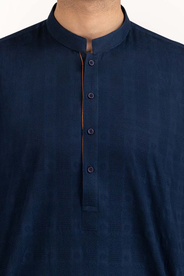 UAE -Paint Blue Basic Kurta KR-STY23-017