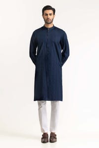 UAE -Paint Blue Basic Kurta KR-STY23-017