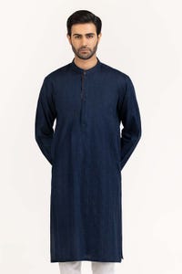 UAE -Paint Blue Basic Kurta KR-STY23-017