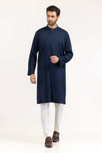 UAE -Paint Blue Basic Kurta KR-STY23-017