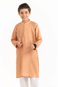 UAE -Peach Basic Kurta KR-KPLN22-073