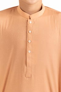 UAE -Peach Basic Kurta KR-KPLN22-073
