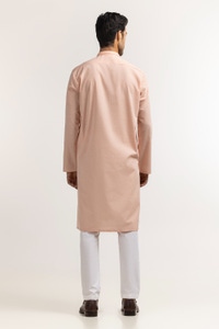 UAE -Peach Embroidered Kurta KR-EMB24-029