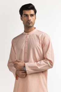 UAE -Peach Embroidered Kurta KR-EMB24-029