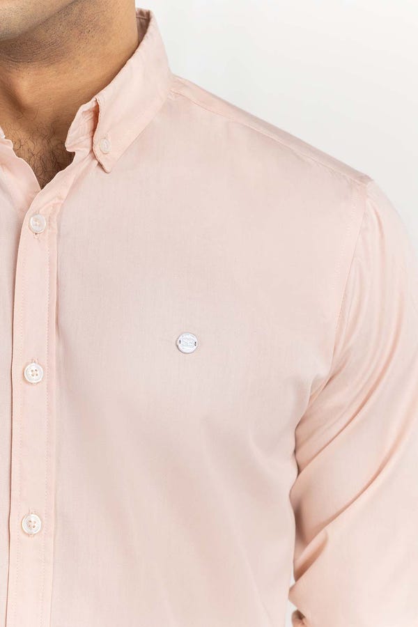 UAE -Peach Solid Casual Shirt CS-PD22-011