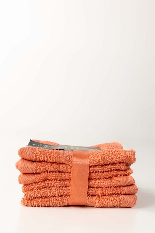 UAE -Peach 6 Pcs Face Towel Set