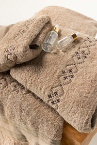 UAE -Peanut Combed 3Pc Embroidered Towel Set 23
