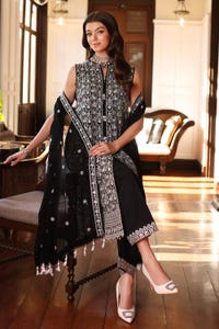 UAE -3PC Embroidered Lawn Unstitched Suit with Embroidered Chiffon Dupatta PM-2021