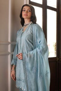 UAE -3PC Embroidered Lawn Unstitched Suit with Embroidered Chiffon Dupatta PM-42013