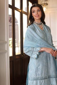 UAE -3PC Embroidered Lawn Unstitched Suit with Embroidered Chiffon Dupatta PM-42013